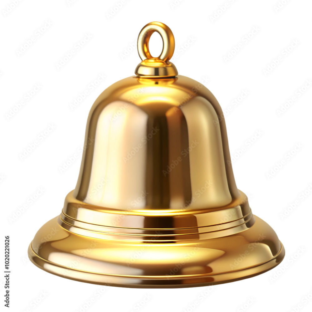 Golden bell isolated on transparent background Golden bell isolated on transparent background