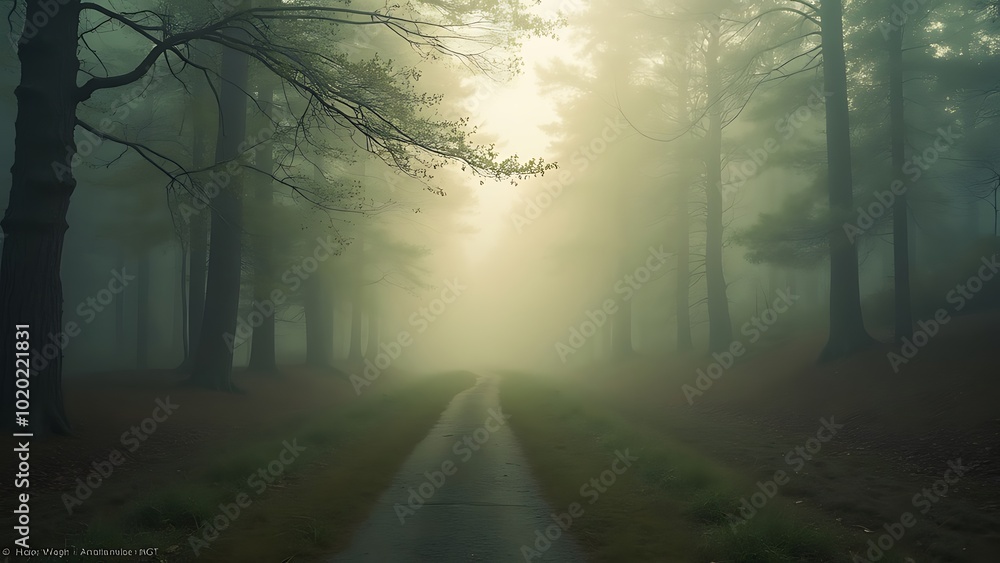 Obraz premium Morning fog over the village, Fog in nature, fog in village, fog in cities, Freudenberg, panoramic picture, view from the Silberberg. Generative AI