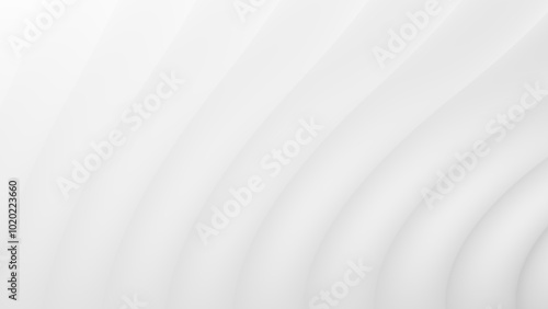 Fototapeta Naklejka Na Ścianę i Meble -  Waves. Neumorphism. Light gray. Abstract background. 3d illustration.