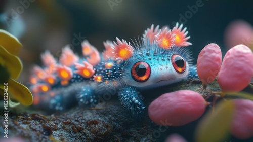 Cute Glowing Fantasy Creature in Nature