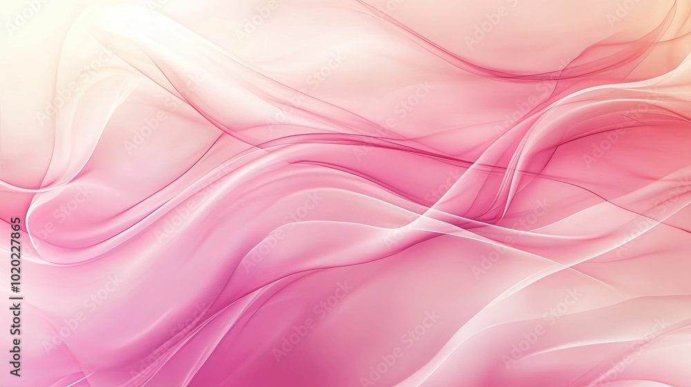 Fototapeta premium Abstract Pink and White Wavy Lines Background