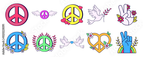 Peace Symbol Clipart Set