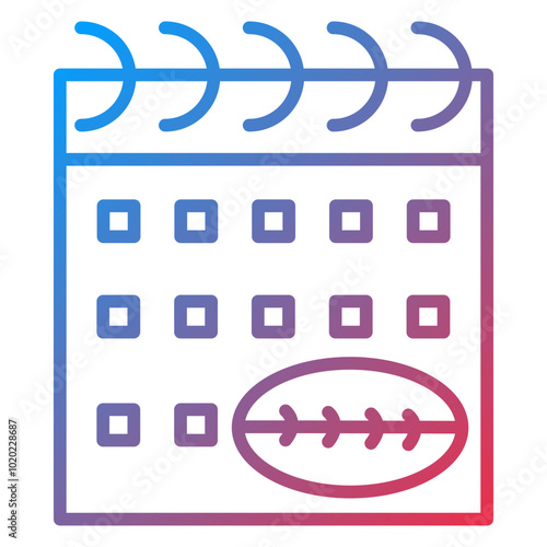 Rugby Match Date Icon Style