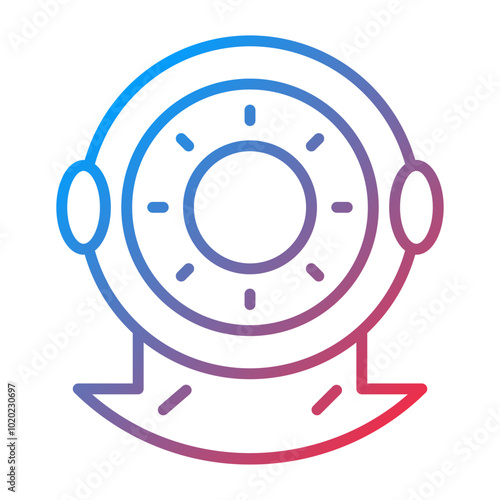 Diving Helmet Icon Style