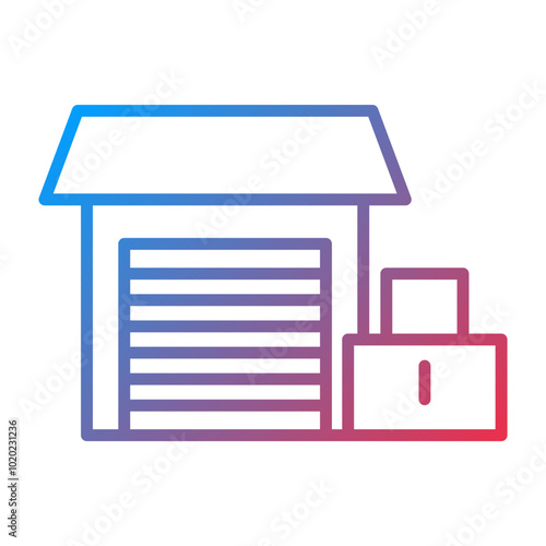 Warehouse Closed Icon Style