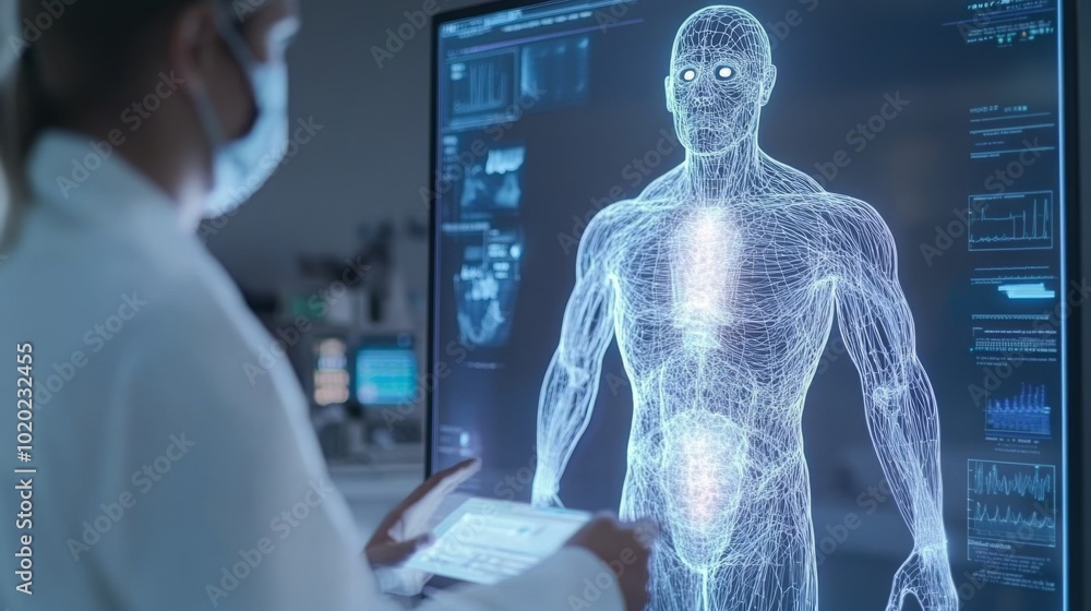 2410_053.medical consultation with ai-assisted diagnostics, holographic ...