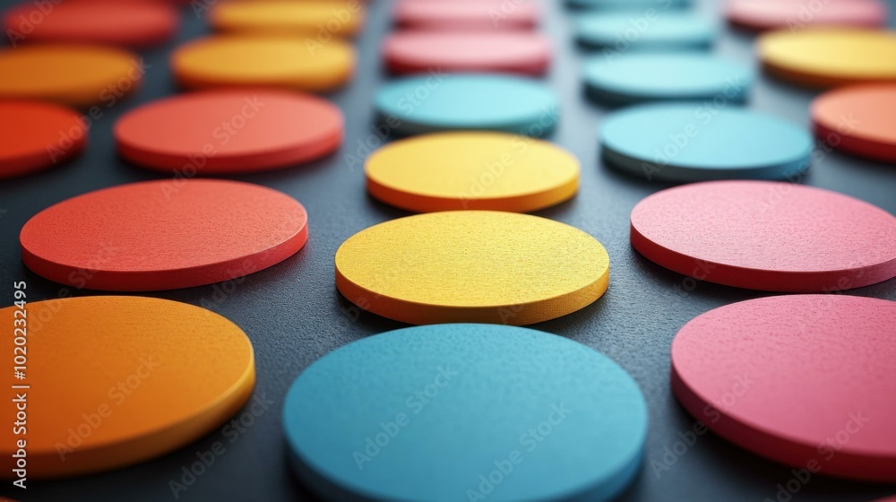 Colorful Abstract Circles Pattern - Minimal Geometric Design Colorful Abstract Circles Pattern - Minimal Geometric Design