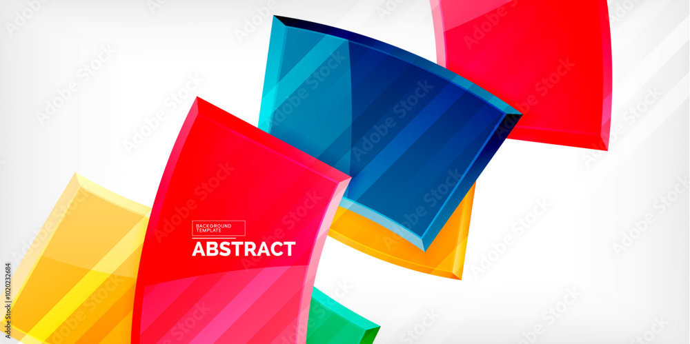 Round 3d shapes, plates background. Creative composition design template Round 3d shapes, plates background. Creative composition design template