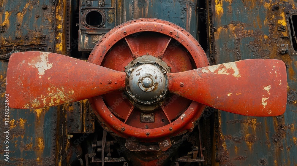 Close-up of a Rusty Propeller on an Old Aircraft Close-up of a Rusty Propeller on an Old Aircraft