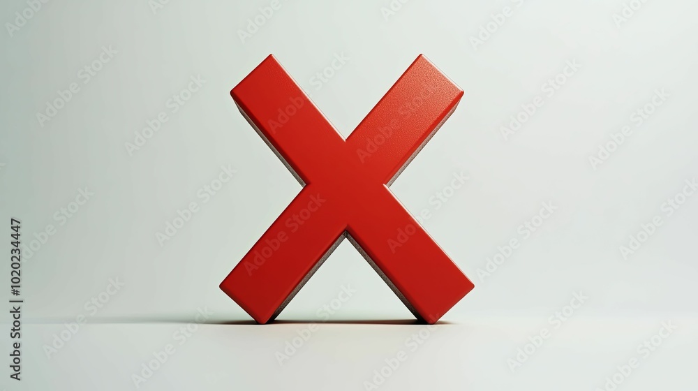 Obraz premium 3D Render of a Red Cross Symbol