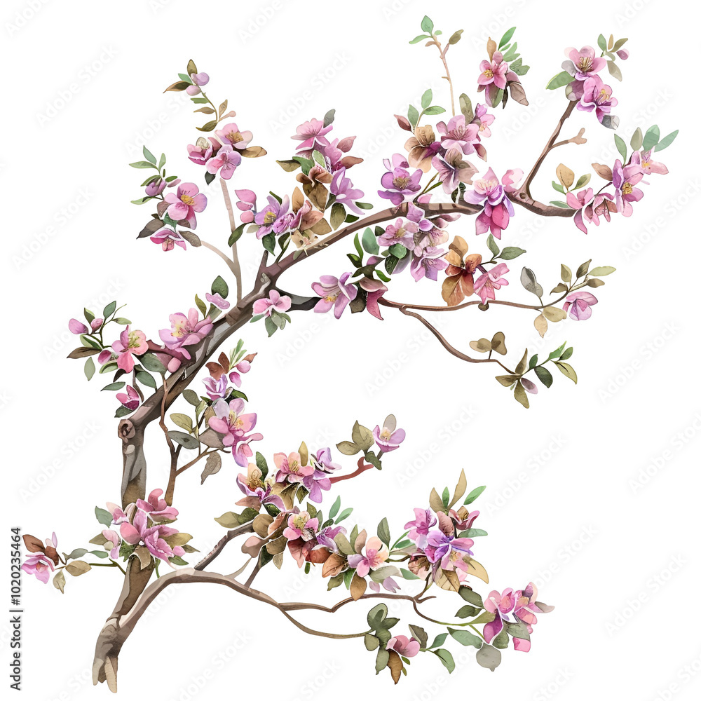 Fototapeta premium Tree Branches Clipart Vector Illustration