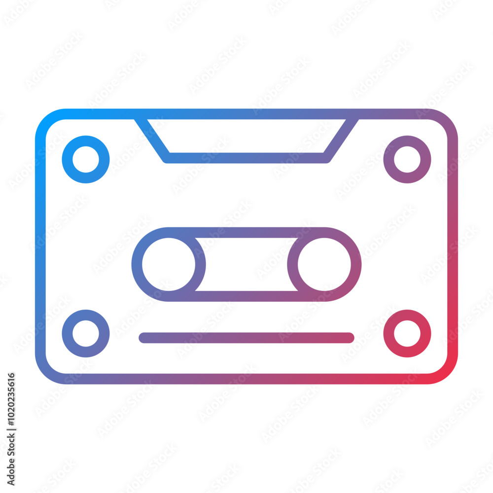 Obraz premium Cassette Icon Style