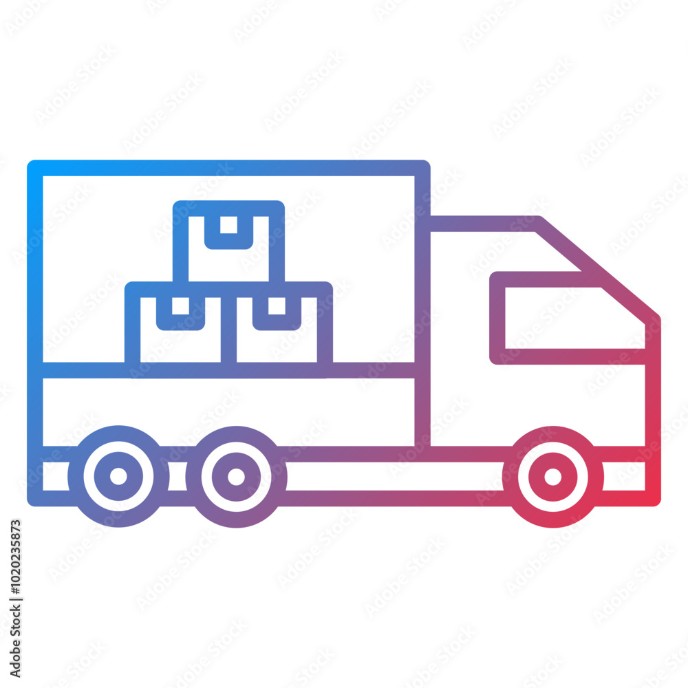 Fototapeta premium Cargo Icon Style