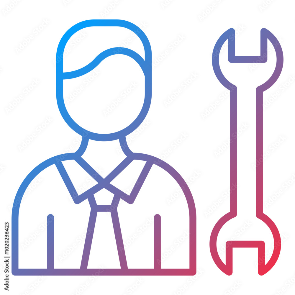 Worker Male Icon Style Worker Male Icon Style