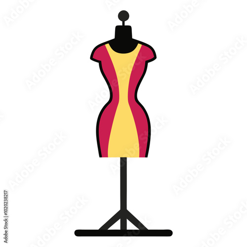 Boutique mannequin vector illustration isolated on a white background