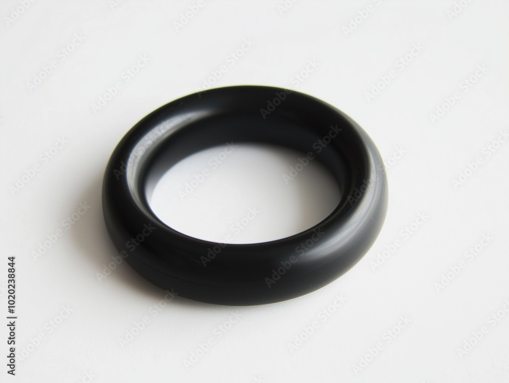 A black rubber ring, isolated A black rubber ring, isolated