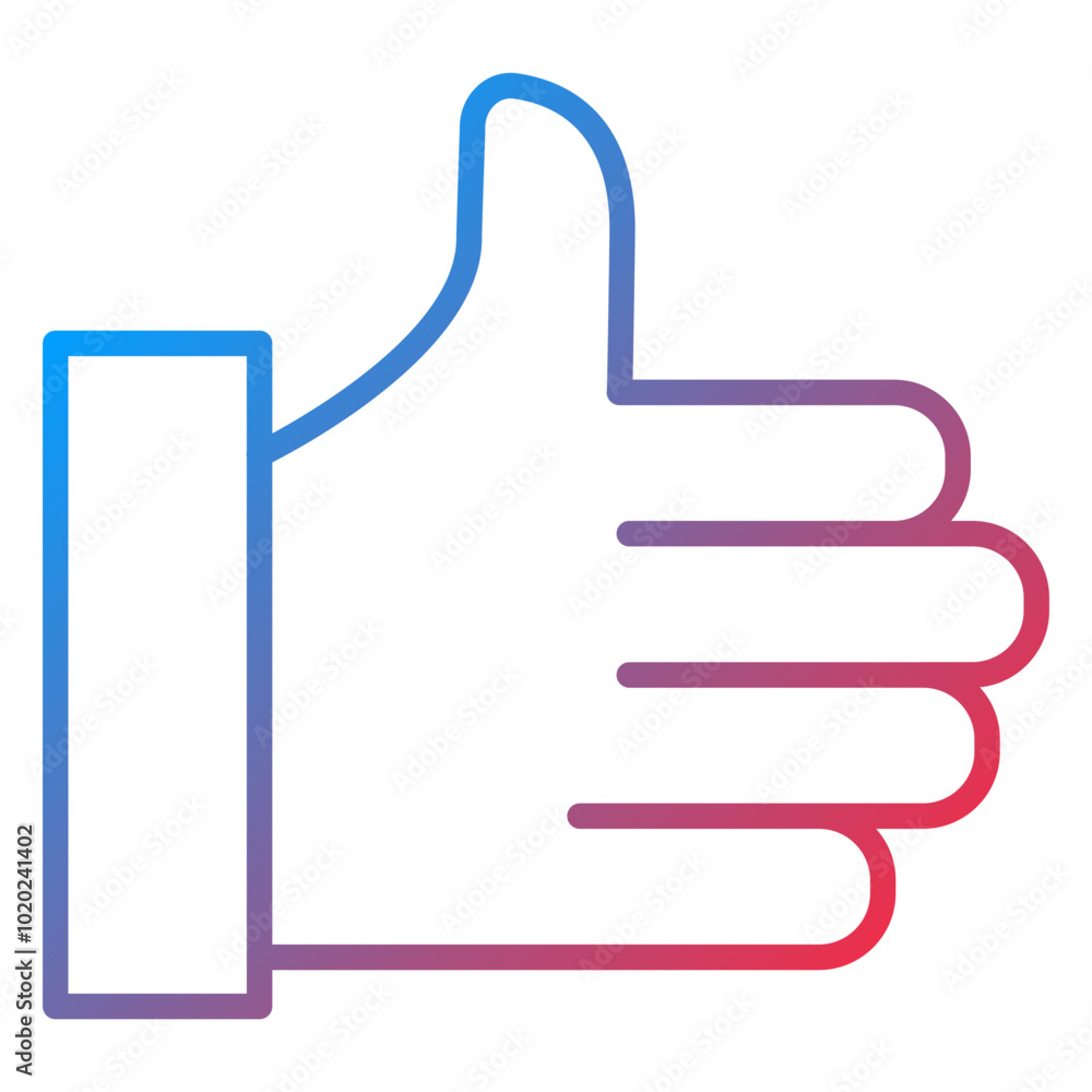 Hand Thumbs Up Icon Style Hand Thumbs Up Icon Style