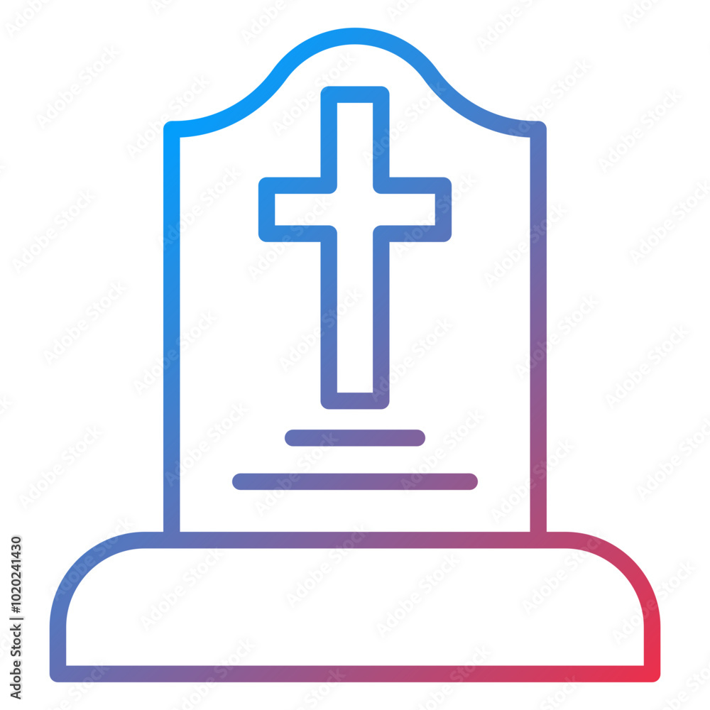 Fototapeta premium Headstone Icon Style