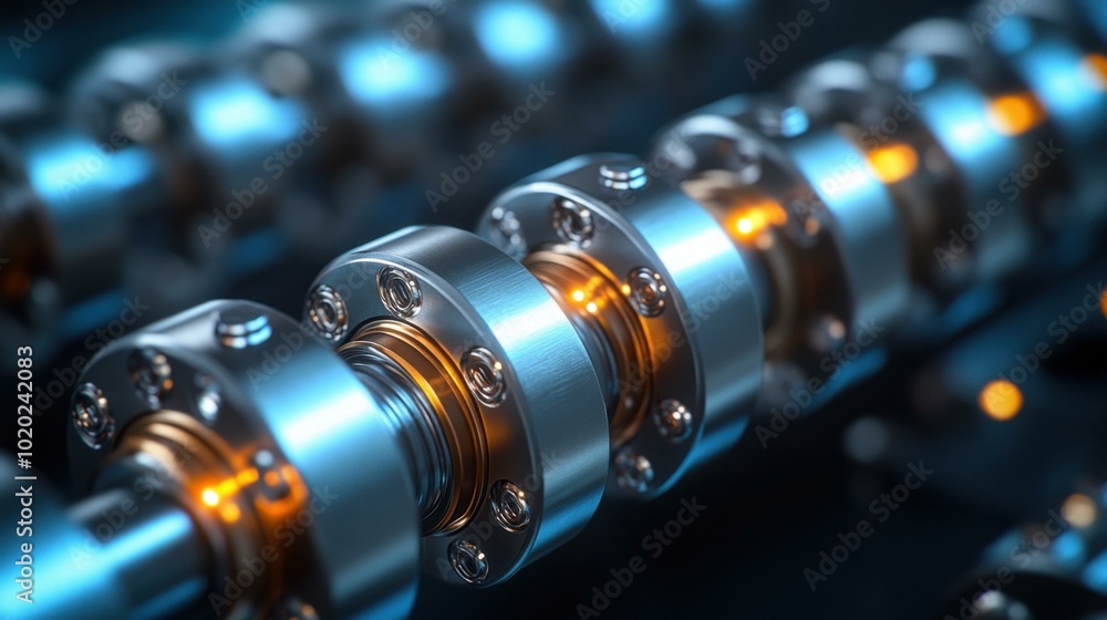 Close-up of Industrial Metal Parts: Precision and Detail Close-up of Industrial Metal Parts: Precision and Detail