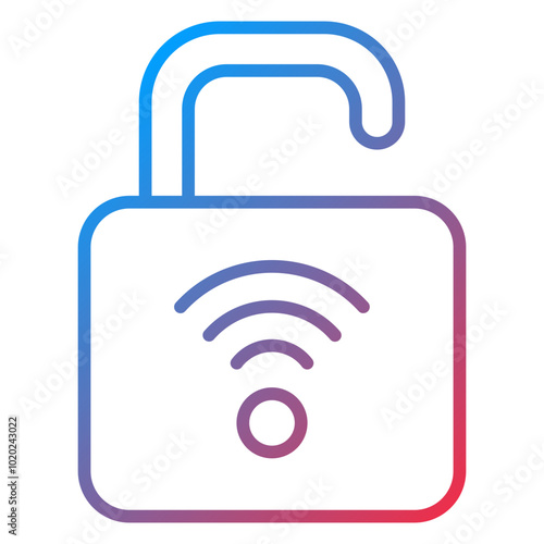 Open Smart Lock Icon Style