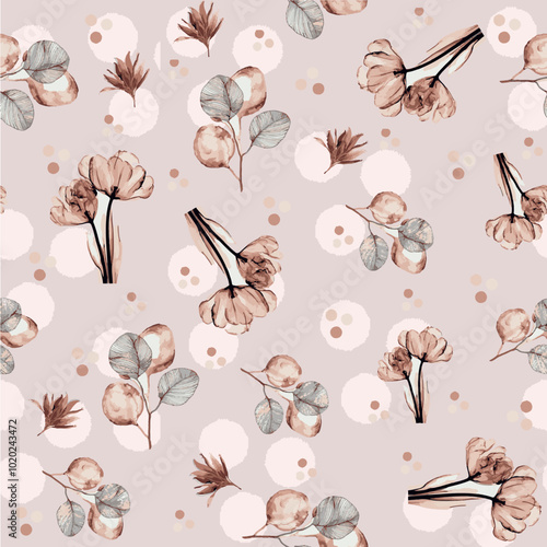 Wallpaper Mural flower patterns in nature continuous pattern colorful trend crispy flower designs Torontodigital.ca