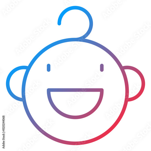 Smiling Baby Icon Style