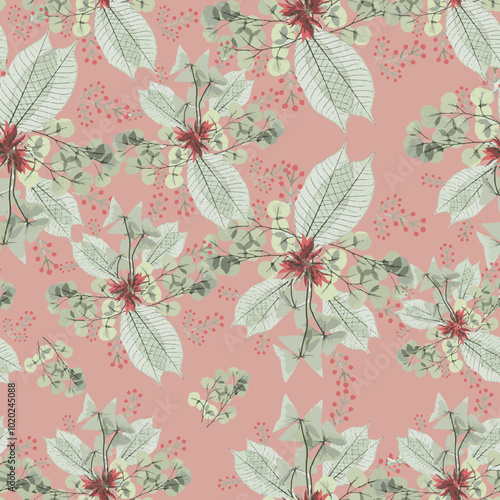 Wallpaper Mural flower patterns in nature continuous pattern colorful trend crispy flower designs Torontodigital.ca