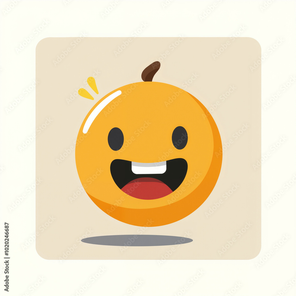 A simple, flat-style cartoon emoji depicting a yellow face with wide eyes, a big smile, and a small stem on top, conveying happiness and excitement. A simple, flat-style cartoon emoji depicting a yellow face with wide eyes, a big smile, and a small stem on top, conveying happiness and excitement.