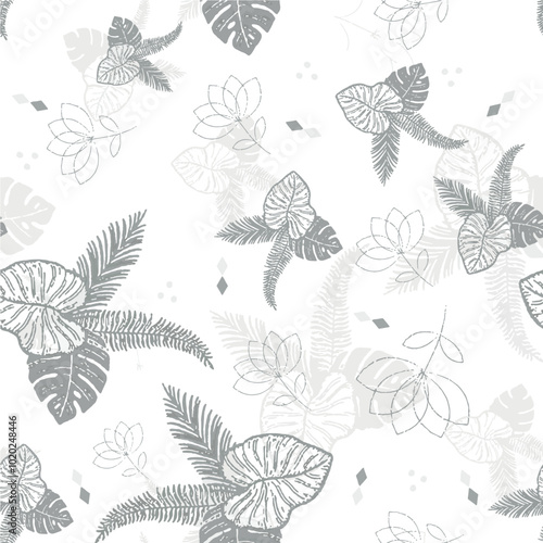 Wallpaper Mural flower patterns in nature continuous pattern colorful trend crispy flower designs Torontodigital.ca