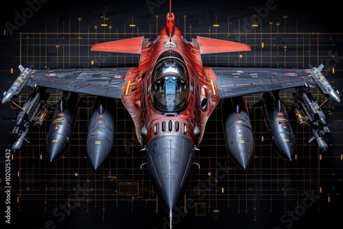 Exploring advanced military aviation technology  jet fighters enhanced with holographic displays photo