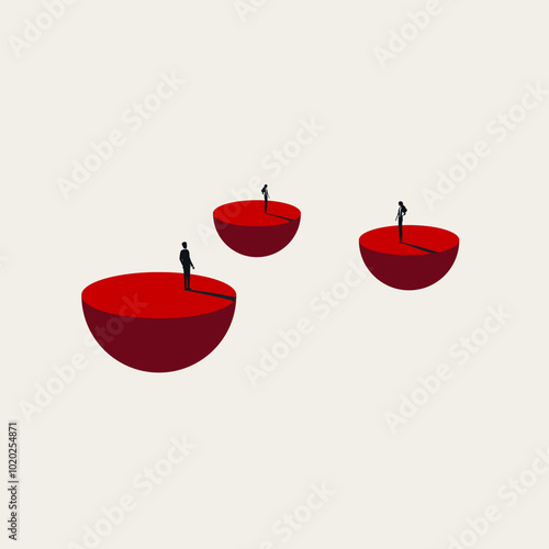 Business networking vector concept. Symbol of community, entrepreneur, meeting. Minimal design eps10 illustration.