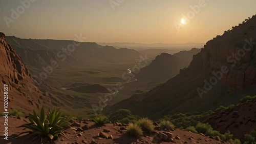 sunset over the mountains