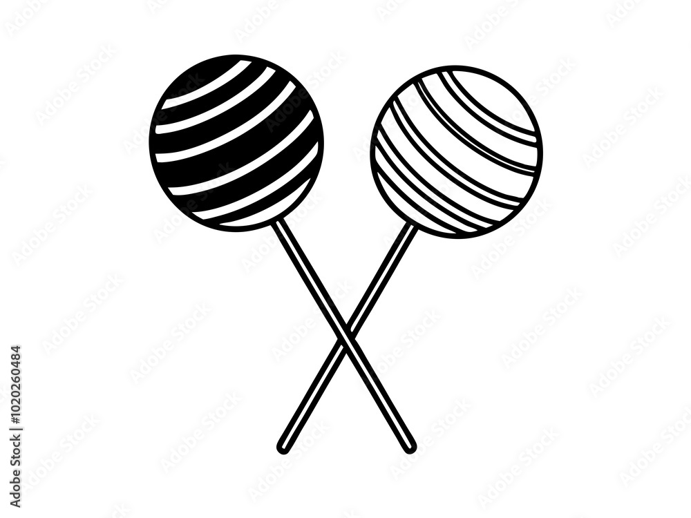 Round lollipop silhouette vector illustration Round lollipop silhouette vector illustration