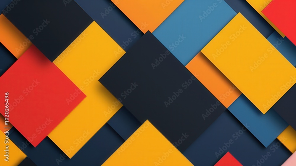 Vibrant Geometric Harmony, a striking composition featuring bold shapes and primary colors, emphasizes minimalist design with a strong visual impact and clean lines. Vibrant Geometric Harmony, a striking composition featuring bold shapes and primary colors, emphasizes minimalist design with a strong visual impact and clean lines.
