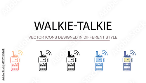 Walkie-Talkie icon design with white background stock illustration