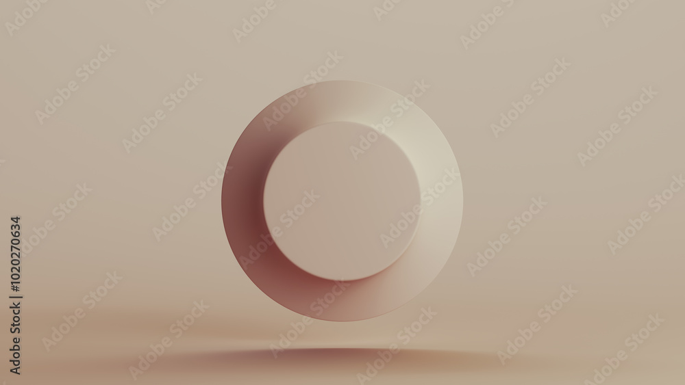 Beige bionic hardware rivet cap shape component technology design element neutral monochrome soft tones skin tones background 3d illustration render Beige bionic hardware rivet cap shape component technology design element neutral monochrome soft tones skin tones background 3d illustration render