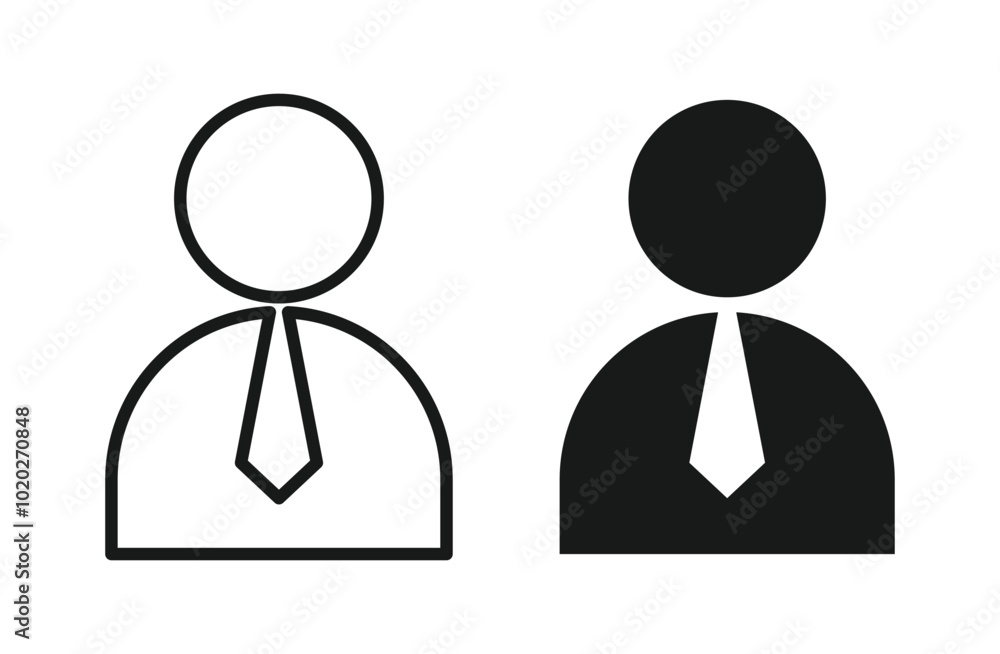 business man tie icon business man tie icon