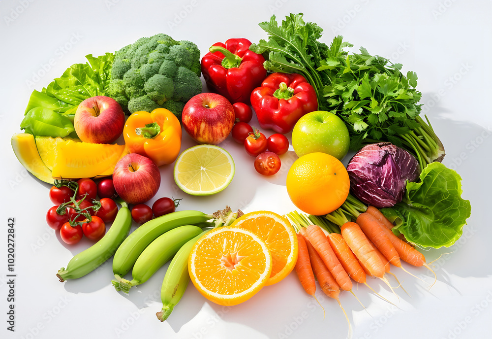 vegetable and fruits photo or illustrator on white background vegetable and fruits photo or illustrator on white background