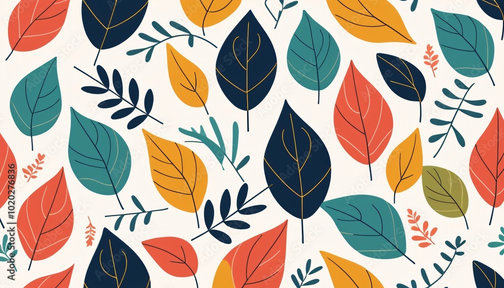 Fototapeta premium Muted Tropical Leaves