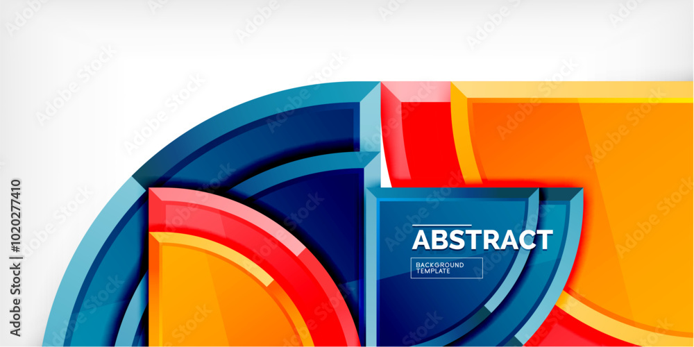 Abstract background - circles and round triangles with 3d effect. Vector Illustration For Wallpaper, Banner, Background, Card, Book Illustration, landing page Abstract background - circles and round triangles with 3d effect. Vector Illustration For Wallpaper, Banner, Background, Card, Book Illustration, landing page