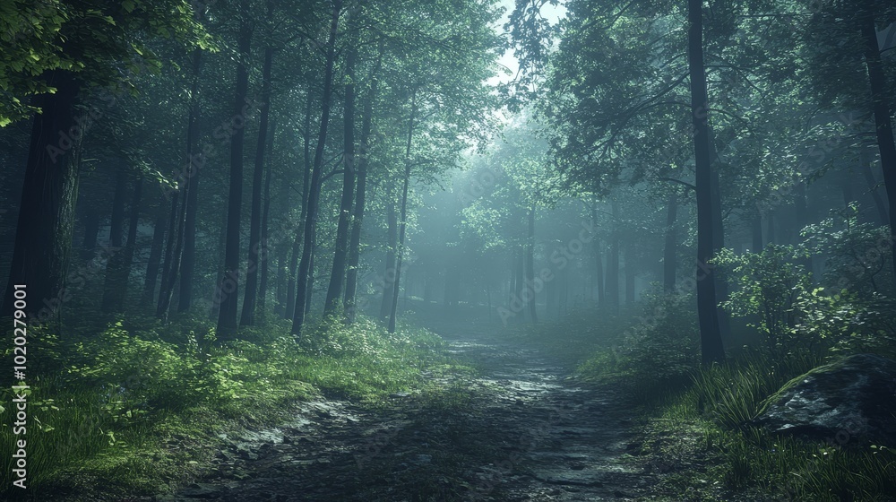 The dark and eerie forest with Tarkovsky style showcases a cinematic atmosphere and realistic details. The grainy texture of the film and the distant sea of clouds add a mysterious beauty to the scene The dark and eerie forest with Tarkovsky style showcases a cinematic atmosphere and realistic details. The grainy texture of the film and the distant sea of clouds add a mysterious beauty to the scene