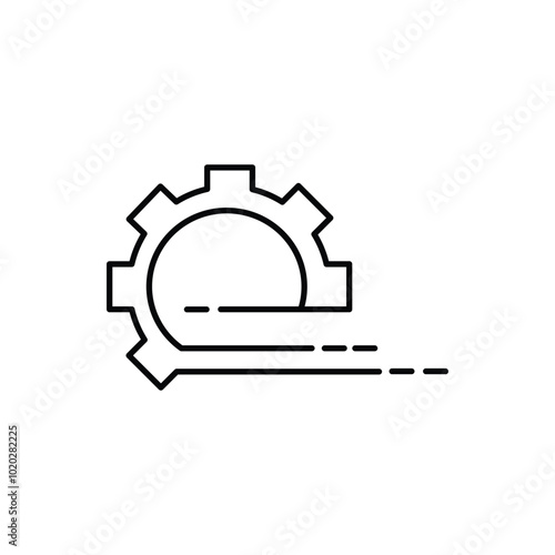 Digital technology concept. Vector icon isolated on white background.
