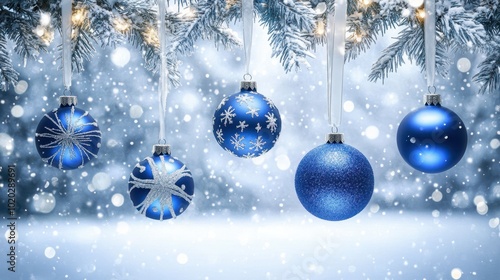 The Blue Christmas Ornaments