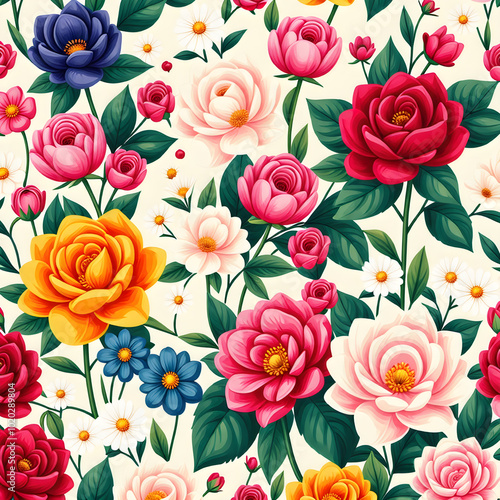 Wallpaper Mural seamless floral pattern
 Torontodigital.ca