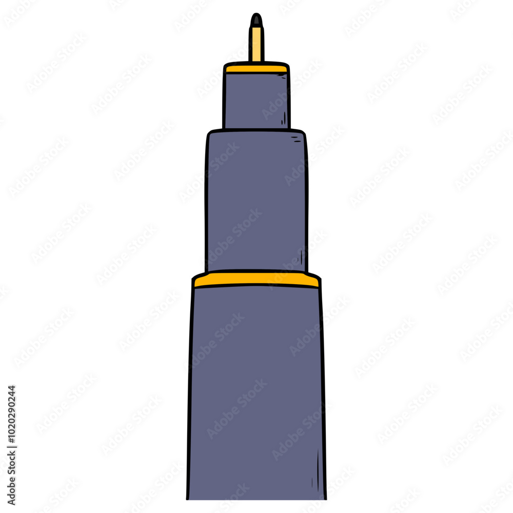 pen close up view illustration hand drawn isolated vector pen close up view illustration hand drawn isolated vector