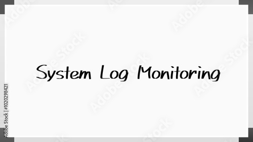 System Log Monitoring のホワイトボード風イラスト