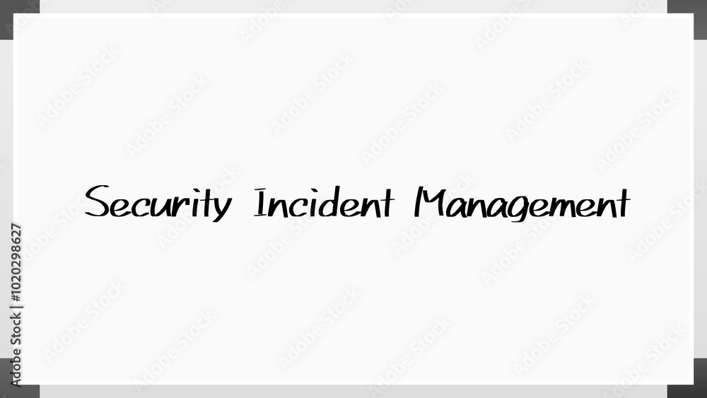 Security Incident Management のホワイトボード風イラスト Security Incident Management のホワイトボード風イラスト