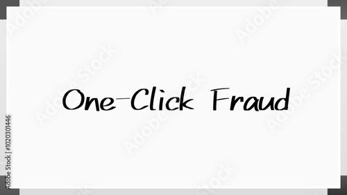 One-Click Fraud のホワイトボード風イラスト