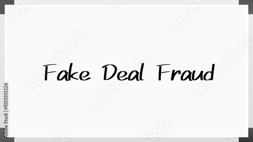 Fake Deal Fraud のホワイトボード風イラスト