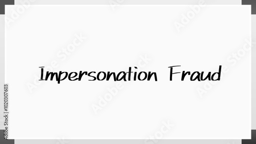 Impersonation Fraud のホワイトボード風イラスト